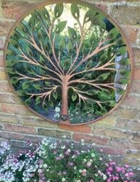 Inspirational Gifting Beautiful Tree of Life Mirror Screen 64cm diameter in Brown - thumbnail 2