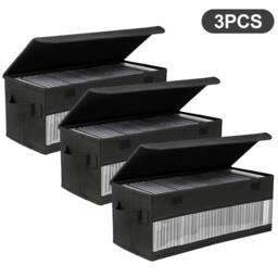 Nordara 3 Pcs Large CD DVD Storage Case Holds 165 Discs Durable Design in Black - thumbnail 1