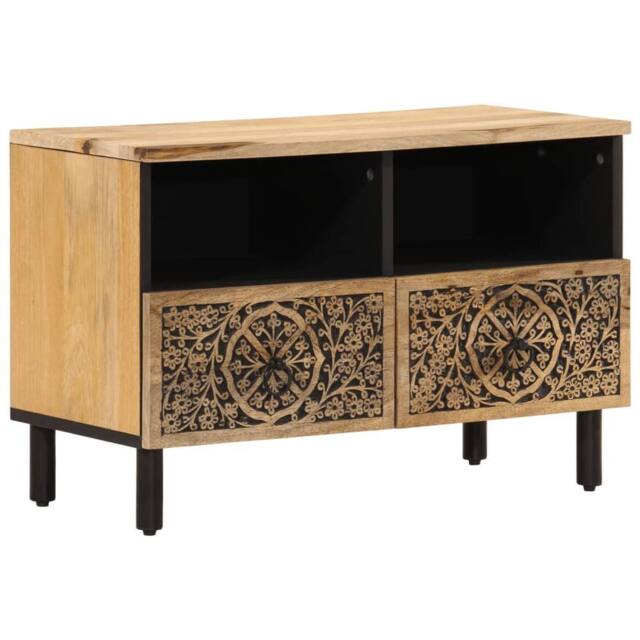 Berkfield Home TV Cabinet 70x33x46 cm Solid Wood Mango in Brown - Size: 70 x 33 x 46 cm - image 1