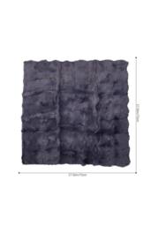 Living and Home Sleek Textured Plush Sofa Cover in Dark Grey - Size: 70 cm x 70 cm - thumbnail 7