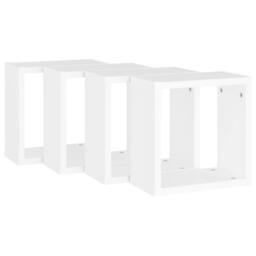 Berkfield Home Wall Cube Shelves 4 pcs White 30x15x30 cm - Size: 30 x 15 x 30 cm - thumbnail 5