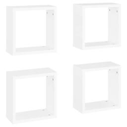 Berkfield Home Wall Cube Shelves 4 pcs White 30x15x30 cm - Size: 30 x 15 x 30 cm - thumbnail 3