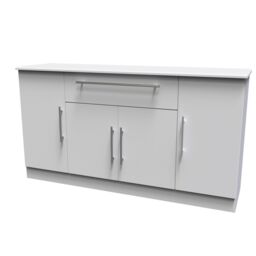 Ready Assembled 2 U Carlton 4 Door 1 Drawer Wide Unit (Ready Assembled) in Grey - Size: Large - thumbnail 3