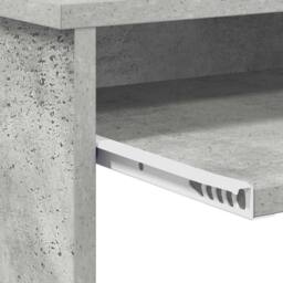 Berkfield Home Modern Desk with Storage Concrete Grey 120.5x44x88.5 cm Engineere - thumbnail 9