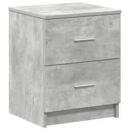 Berkfield Home Bedside Cabinets 2 pcs with 2 Drawers Concrete Grey 40x36x50 cm in Brown - Size: 40 x 36 x 50 cm - thumbnail 6