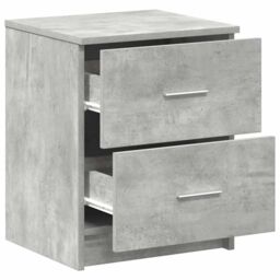 Berkfield Home Bedside Cabinets 2 pcs with 2 Drawers Concrete Grey 40x36x50 cm in Brown - Size: 40 x 36 x 50 cm - thumbnail 5