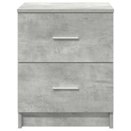 Berkfield Home Bedside Cabinets 2 pcs with 2 Drawers Concrete Grey 40x36x50 cm in Brown - Size: 40 x 36 x 50 cm - thumbnail 4