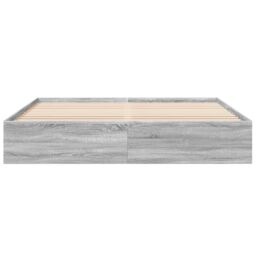 Berkfield Home Bed Frame without Mattress Grey Sonoma 200x200 cm - thumbnail 4