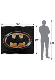 Batman Blanket, 152x127 cm 1989 Logo Silky Touch Super Soft Throw Blanket in White - thumbnail 5