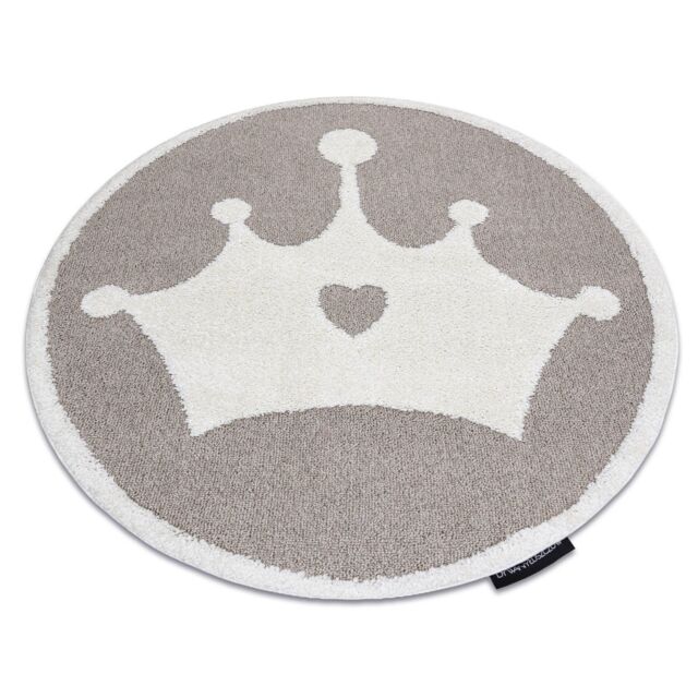 RugsX Modern Children's Rug in Beige - Size: 120 cm diameter - image 1