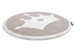 RugsX Modern Children's Rug in Beige - Size: 120 cm diameter - thumbnail 3