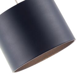 Happy Homewares Classic Faux Leather Drum Lamp Shade with Inner Cotton Lining in Midnight - Size: 10 inches - thumbnail 3