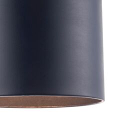 Happy Homewares Classic Faux Leather Drum Lamp Shade with Inner Cotton Lining in Midnight - Size: 10 inches - thumbnail 5