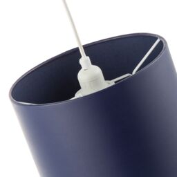Happy Homewares Classic Faux Leather Drum Lamp Shade with Inner Cotton Lining in Midnight - Size: 10 inches - thumbnail 4