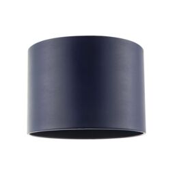 Happy Homewares Classic Faux Leather Drum Lamp Shade with Inner Cotton Lining in Midnight - Size: 10 inches - thumbnail 1