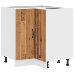 Berkfield Home Kitchen Corner Base Cabinet Lucca Old Wood Engineered Wood in Brown - thumbnail 2