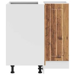 Berkfield Home Kitchen Corner Base Cabinet Lucca Old Wood Engineered Wood in Brown - thumbnail 6