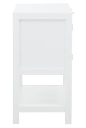 Orsina Versatile White Wood Side Cabinet, Rustic Bedside Cabinet, Easily Maintained Display Cabinet With Storage in Grey - thumbnail 3