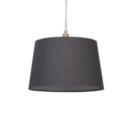 Lighting Collection Tc Tapered Shade 30Cm Charcoal Lamp Shade in Grey - thumbnail 3
