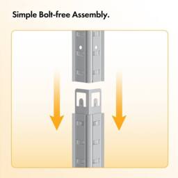 VonHaus Two Pack of 5 Tier 1.5m Garage Shelving Units in Silver - thumbnail 8