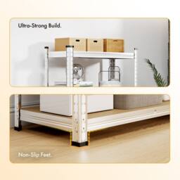 VonHaus Two Pack of 5 Tier 1.5m Garage Shelving Units in Silver - thumbnail 7