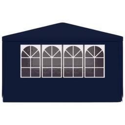 Berkfield Home Professional Party Tent with Side Walls 4x4 m Blue 90 g/m? in Navy - thumbnail 4