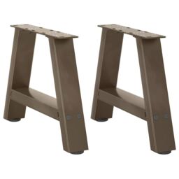 Berkfield Home Coffee Table Legs A-Shaped 2 pcs 50x(30-31) cm Steel in Black - thumbnail 1