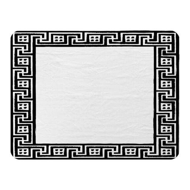 Benjamin Tate Design Greek Traditional Meandor Blanket in Natural - Size: 120 cm x 150 cm - image 1