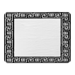 Benjamin Tate Design Greek Traditional Meandor Blanket in Natural - Size: 120 cm x 150 cm - thumbnail 1