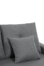 Living and Home 2 Seater Sofa Bed with Cup Holders and Pillows in Grey - thumbnail 7