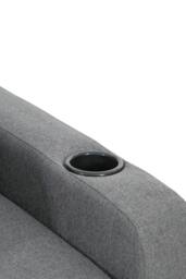 Living and Home 2 Seater Sofa Bed with Cup Holders and Pillows in Grey - thumbnail 8