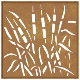 Berkfield Home Garden Wall Decoration 55x55 cm Corten Steel Grass Design in Brown - thumbnail 5