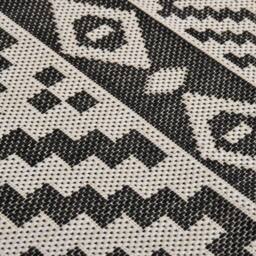 Berkfield Home Outdoor Flatweave Rug 80x250 cm Black Stripes - Size: Medium - thumbnail 5