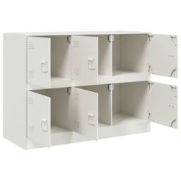 Berkfield Home Sideboard White 99x39x73 cm Steel - Size: 99 x 39 x 73 cm - thumbnail 7