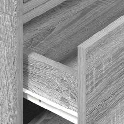Berkfield Home Cabinets with 2 Drawers 2 pcs Grey Sonoma 60x31x40 cm Engineered Wood - Size: 60 x 31 x 40 cm - thumbnail 8