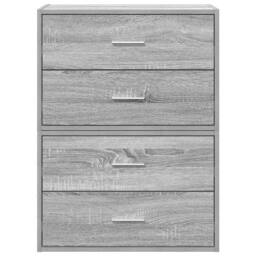 Berkfield Home Cabinets with 2 Drawers 2 pcs Grey Sonoma 60x31x40 cm Engineered Wood - Size: 60 x 31 x 40 cm - thumbnail 4