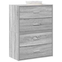Berkfield Home Cabinets with 2 Drawers 2 pcs Grey Sonoma 60x31x40 cm Engineered Wood - Size: 60 x 31 x 40 cm - thumbnail 2