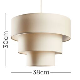 ValueLights 3 Tier Faux Silk Ceiling Shade in Cream - thumbnail 6