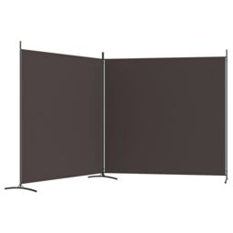 Berkfield Home 2-Panel Room Divider Brown 348x180 cm Fabric - thumbnail 5