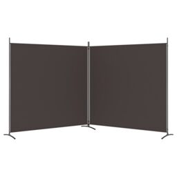 Berkfield Home 2-Panel Room Divider Brown 348x180 cm Fabric - thumbnail 4