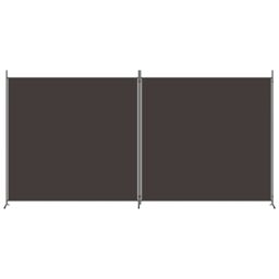 Berkfield Home 2-Panel Room Divider Brown 348x180 cm Fabric - thumbnail 3