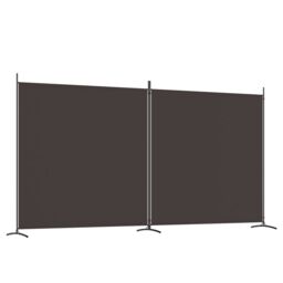 Berkfield Home 2-Panel Room Divider Brown 348x180 cm Fabric - thumbnail 2