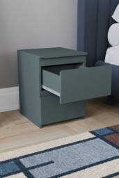 HD Designs Denver 2 Drawer Bedside Chest 400 x 295 x 295 mm in Green - thumbnail 4