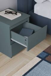 HD Designs Denver 2 Drawer Bedside Chest 400 x 295 x 295 mm in Green - thumbnail 5