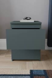 HD Designs Denver 2 Drawer Bedside Chest 400 x 295 x 295 mm in Green - thumbnail 3