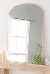 Yearn Mirrors Yearn Simplicity Mantle Mirror Bevelled 92(w) x 121cm(h) Gold in Metallic Gold - thumbnail 1