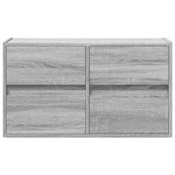 Berkfield Home TV Wall Cabinet with LED Lights Grey Sonoma 80x31x45 cm - Size: 80 x 31 x 45 cm - thumbnail 6