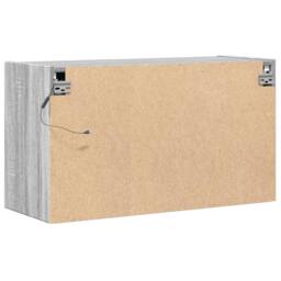 Berkfield Home TV Wall Cabinet with LED Lights Grey Sonoma 80x31x45 cm - Size: 80 x 31 x 45 cm - thumbnail 8