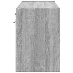 Berkfield Home TV Wall Cabinet with LED Lights Grey Sonoma 80x31x45 cm - Size: 80 x 31 x 45 cm - thumbnail 7
