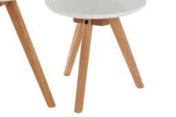 Orsina Sleek Set Of 3 Side Tables With Tempered Lgs, Side Table, Versatile Bedside Tables For Bedroom in White - thumbnail 4